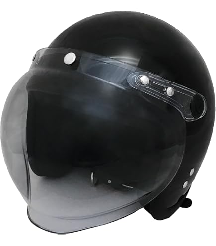 Amazon | バイク ヘルメット スモールジェット（メタリックブラック